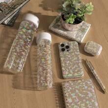 Holographic Sticker Paper, Transparent Holographic A4 Vinyl Laminate Film, Clear Overlay Lamination Sticker Paper Self Adhesive Waterproof, 21*200cm/400cm (Gem) - A - View 6