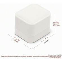White Velvet Ring Storage Case, Elegant Compact Box, Designed For Ring Display During Engagement‑Related Event Arrangements. - White - View 6