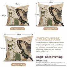 4pcs/1pc Vintage Insect Collage Design Pattern Pillow Case, Single-Sided Print Pillow Cover, Suitable For Living Room, Bedroom, Home Decor, All Season Pillow Case - Multicolor - View 2