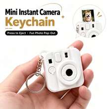 Mini Instant Camera Keychain, Pop-Out Photo Camera Charm Key Ring, Cute Simulation Camera Keychain For Bag Backpack Pendant, Funny Novelty Gift For Women Girls, Retro Vintage Style, Mother's Day Birthday Graduation Present, Party Favor - View 3