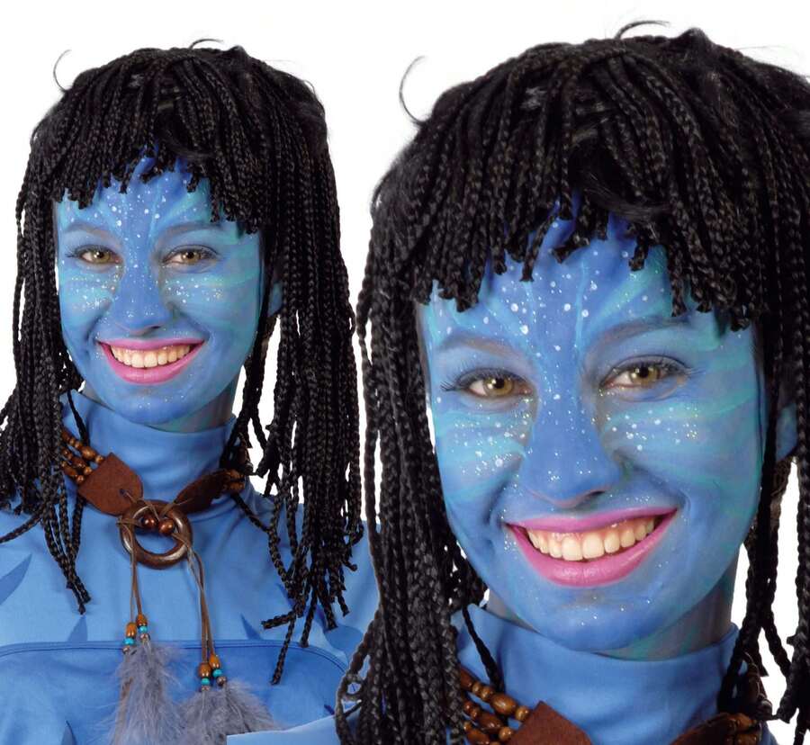 KIWI Long Black Braided Wig For Adults, Costume Accessory In Box, Decorative And Eye-Catching Style, Ideal For Halloween - Option 3 - View 1