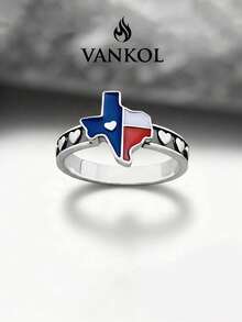 1 buah Cincin Minimalis & Unik "Texas Love", Hadiah Perhiasan Istimewa untuk Wanita - Cincin Cinta Texas - View 1