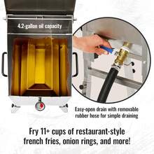 Hike Crew Outdoor 4-Gallon Propane Deep Fryer With Basket, 57000 BTU Outdoor Deep Fryer - A - View 4
