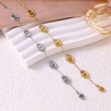 New 3D Pig Nose Bracelet Women Fashion Hollow Design Letter D Double Charm Jewelry - Cut-out Japanese Character Bracelet - View 2
