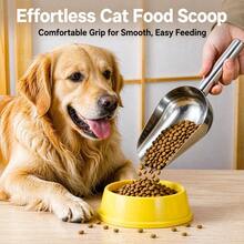 1pc Stainless Steel Pet Food Spoon, Multi-Functional Cat Treat Dispenser, Suitable For Cat And Dog Dry Food Feeding, Pet Food Accessory. - Multiple Capacities - View 5