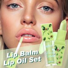 Avocado Lip Care Set, Moisturizing Lip Balm & Hydrating Lip Oil Kit, Nourish Dry Lips, Glossy Lip Makeup For Daily Use - Avocado Set - View 4