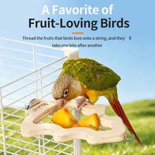 ITANDME Bird Perch Platform, Multifunctional Bird Perch With Fruit Fork, Parrot Perch Suitable For Budgerigars, Lovebirds, And Sun Conures - View 5