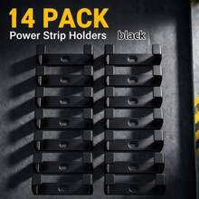 14pcs Plastic Power Socket Mounting Brackets Wall Mount With Screws Cable Management Holder Suitable For Home Office Desk Underneath TV Back Wall Installation Storage - Plug Storage Holder - View 8