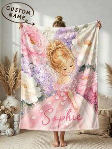 1 pc Selimut Tempat Tidur Nama Kustom, Selimut Tempat Tidur Personalisasi, Selimut Fleece Kustom, Selimut Lucu, Selimut Nyaman, Hadiah Rumah, Hadiah Ulang Tahun, Hadiah Natal, Hadiah Personalisasi, Hadiah untuk Anak Laki-laki/Perempuan, Hadiah untuk Teman - Gaya 1 - View 1