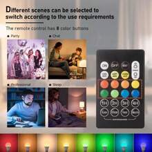 Rechargeable SMD LED Bulb RGB Color Type-C Charging Smart Dimming Remote Control E27 Base Wireless Battery Powered - Various - View 8