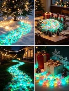 5mm Glow In The Dark Pebbles, Aquarium Bottom Sand Fish Tank Landscaping, Vase Decoration Garden Yard Paving, Halloween Party Garden Landscape DIY Atmosphere Decorative Stones - Luminous Stone - View 11