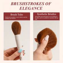 BS-MALL 15pcs Professional Makeup Brush Set, Luxury Cream White Vegan Face Makeup Tools With Storage Bag - milky white - View 3