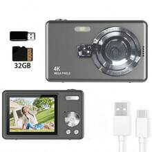 Kamera Vlog Digital Definisi Tinggi 4K, 50MP Fokus Otomatis dan Deteksi Wajah, Zoom Digital 16x, Layar 2,4 Inci, Kamera Video Saku Portabel yang Dapat Diisi Ulang, Cocok untuk Fotografi dan Perekaman Video, Ideal untuk Vlogger Pemula, Hadiah Sempurna untuk Hari Thanksgiving, Natal, dan Hari Libur. - View 14