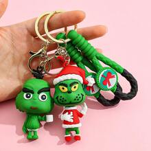 Hasbro 2pcs Christmas Keychain Pendant Christmas Tree Green Monster Decoration Grinch Figurine - One Size - View 1