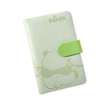 Cute Panda A6 Hardcover Notebook 200 Pages PU Leather Diary With Elastic Band, Stationery Supplies, Suitable For Students And Office Use - A5 - View 8