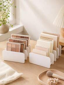 Rak Organizer Meja Multi-Slot Warna Putih, Tempat Penyimpanan Palet Kosmetik untuk Kompak Makeup, Memo Pad, Perencana, Buku, Kartu, File, Ponsel, Tablet & Perlengkapan Meja, Meja Kantor, Kamar Tidur, Ruang Tamu, Ruang Kecantikan, Hadiah Ulang Tahun, Liburan & Pesta Rumah Baru - MultiWarna - View 5