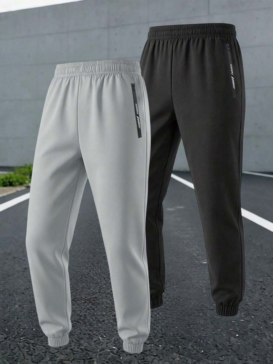 Tween Boy Elastic Waist Casual Versatile Daily Wear Long Pants - Multicolor - View 1