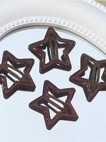 20pcs Girls Star & Water Drop Snap Hair Clips, Children Hair Accessories - Multicolor - View 4