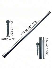 1pc Halloween Cosplay Scepter Prop Egyptian Pharaoh Snake Head Staff Performance King Scepter Magician Cane - Black + Gold - View 7