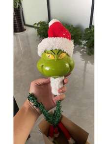 The Grinch 1 Set Christmas Tree Body Decoration, Wearing Christmas Hat Humanoid Doll Shape, Christmas Tree Fun Decoration Kit, Suitable For Winter Christmas Tree Decoration, Home Holiday Decor, Party Backdrop, Window Display Scenes - Multicolor - View 4