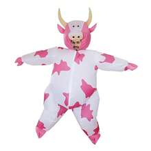 1pc (Blower Not Included) Pink Cow Adult Costume/Party Performance/Daily Wear Funny/Holiday Outfit Performance/Holiday Gift - Multicolor - View 2