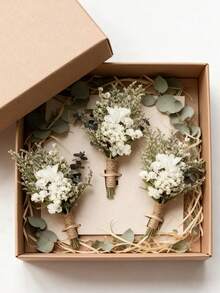 1/2/6/12pcs Bohemian Style Artificial Mini Flower Bouquets, Suitable For Small Vases, Desktops, Mailboxes As Gift Decorative Flowers - Green 1 - View 5