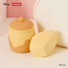 Miniso Disney Winnie The Pooh Series Multi‑Faceted Makeup Sponge Set With Honey Pot Storage Jar, Wet & Dry Use Cosmetic Makeup Tool For Women & Girls - Yellow - View 9