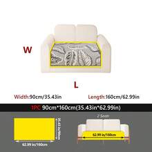 1PC Plush Velvet 3D Embossed Banana Leaf Pattern Jacquard Sofa Cushion Cover – Bound-Edge Design For Durability & Scratch Resistance, Non-Slip & Breathable Bottom, All-Season Use, Machine Washable For Easy Care, Ideal For Sofa Decoration & Protection - Dark Grey - View 12