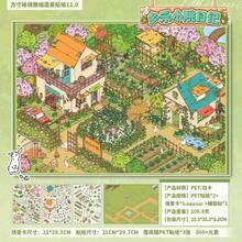 New Large DIY Scene Stickers, Adult Fun Landscape Stickers, House Stickers, Scrapbook Stickers, 3D Miniature House Micro Landscape Stickers, DIY Scrapbook Stickers, Landscape Stickers, Scene Stickers, Back To School Season - A - View 13