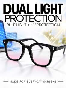 Blue Light Blocking Glasses, Anti-Fatigue, Lightweight, Comfortable, No Pressure On The Nose Even After Prolonged Wear, Light-Blocking Glasses, Suitable For Long-Term Office Work And Outdoor Use. - Glasses - View 2