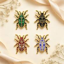 4pcs Retro Insect Lapel Pins For Backpacks Soft Enamel Pins Men Women Brooch For Clothes Briefcase Badges Accessories - Gold - View 7