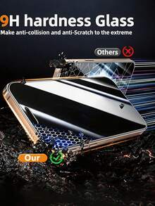 Navigator 2pcs 360° Privacy Tempered Glass Screen Protector, 9H High Hardness Material, Anti-Collision, Anti-Scratch, Anti-Abrasion, Anti-Peeping, Full Protection For Your Screen Privacy, Sensitive Touch Control, 2.5D Edge Screen Film, Drop Resistant, Compatible With Phone Cases, Compatible With IPhone Ultra/18 Pro Max/18 Pro/18/17e/17 Pro Max/17 Pro/17 Air/17/16 Pro Max/16 Pro/16 Plus/16/15 Pro Max/15/14/13/12 And Other Models. - Black - View 4