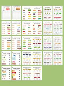 64-Page Math Workbook, Includes Animal Counting, 1-12 Number Tracing And Addition/Subtraction Practice, Colorful Pages, Suitable For 3-6 Years Old, Early Education Gift - Purple - View 9