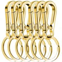 4/6/10/15pcs Metal Buckle Keychains - Climbing Carabiner Metal Key Rings, Convenient Key Rings, Car Key Hooks - Carabiner - View 20
