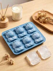 1pc Mini Capybara Ice Mold, 6-Cavity Capybara Ice Mold, Capybara Ice Film, Capybara Ice Film, Creative Ice Film, Cute 3D Ice Cubes, Suitable For Drinks, Parties And Gifts - B - View 8