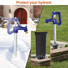 2/1pc Outdoor Faucet Anti-Freeze Cover, With Flame Retardant And Anti-Freeze Protection - 420D Oxford Fabric, Black, Reusable Faucet Protector, Suitable For Yard, Garden, Winter Insulation, Classic Style, Durable And Easy To Install - Long Faucet Cover - View 4