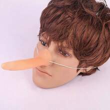 Fake Long Nose Costume Prop: Large Pointed Long Nose Halloween Outfit, Suitable For Role Play Activities - Nude - View 7