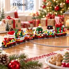 2pcs/6pcs/400+Pcs, Christmas Theme Train Building Blocks Set, Micro Particle Building Blocks, Christmas Building Blocks Kit, Adult Building Blocks Set, Christmas Wreath Building Blocks, Holiday Advent Calendar Building Blocks, Christmas Gift - Christmas Toy Train - View 12