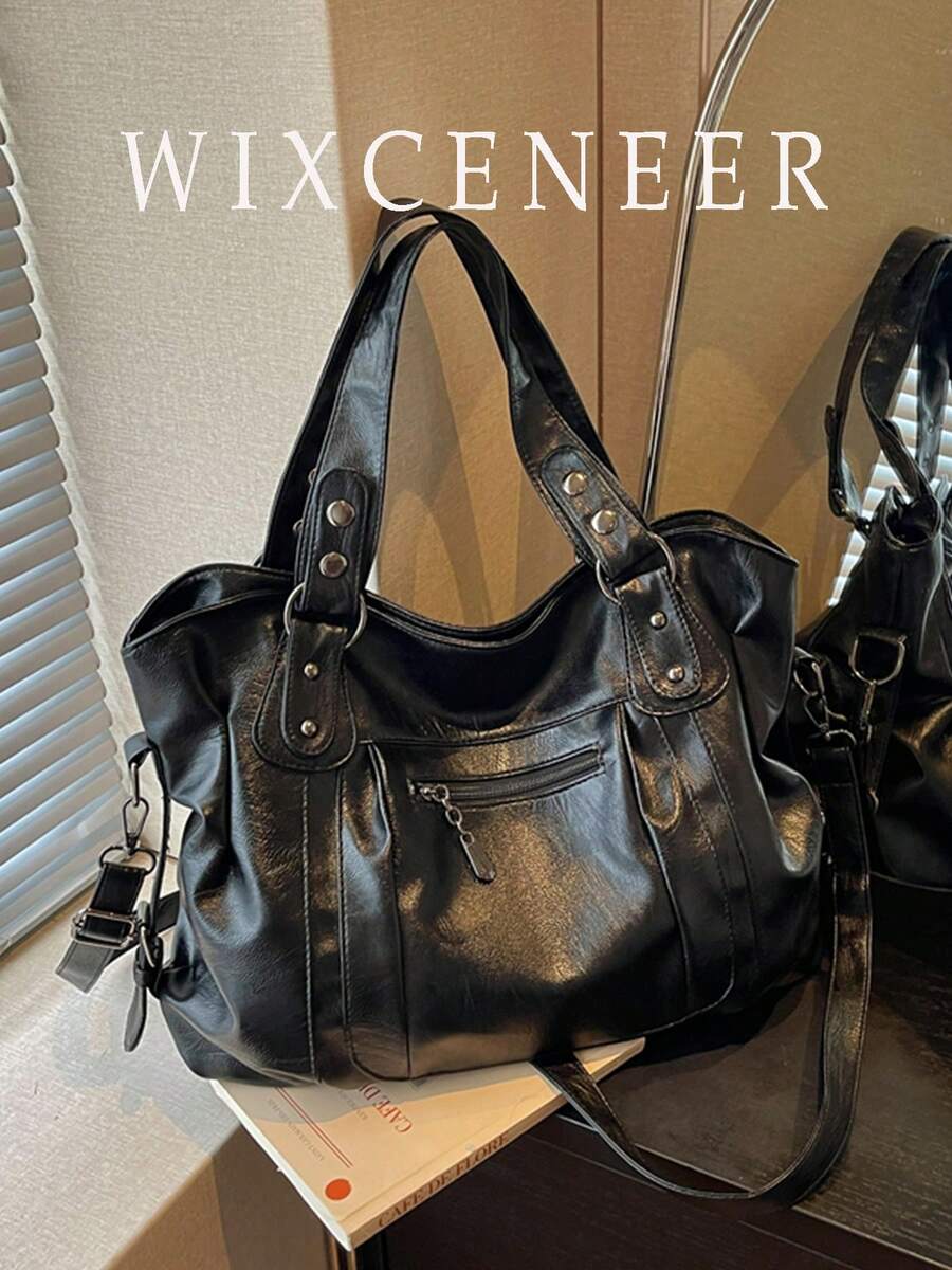 Fashionable Large Capacity Hand-Held Tote Bag Crossbody Bag Suitable For Daily Used Commuting Shopping Office Travelling