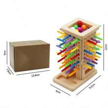 Early Education 3-In-1 Color Recognition Stick Pull Game, Educational Parent-Child Interactive Logic & Focus Board Game Toy, Strategy Toy For Kids, Birthday Christmas Party Holiday Gift Box Filler - Multicolor - View 7