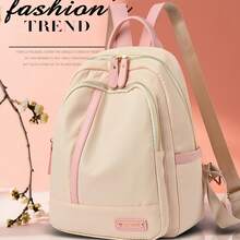 1PC Large Capacity Women's Waterproof Backpack, New Large Capacity Casual Versatile College Style Backpack, Korean Version Multi-Pocket Casual Daily Backpack, Lightweight Scratch-Resistant Nylon University School Bag, Multi-Function Office Work And Weekend Travel Mom Backpack, Essential For Travel, Business Trip And Outdoor - Multicolor - View 8