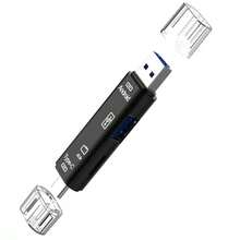 5-In-1 Multi-Function USB 2.0 Type-C/USB/Micro USB/SD/TF Card Reader, Compatible With Android Computer Docking Station OTG Type-C Adapter - Black - View 13