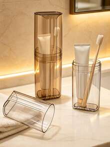 Toothbrush Storage Box Portable Mouthwash Cup Toothpaste Storage Box Toiletry Set Travel Supplies Portable Toothbrush Cup - Multicolor - View 4
