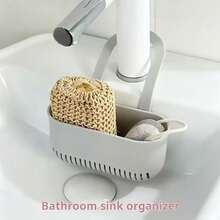 Space-Saving Sink Caddy Organizer, Hanging Drain Basket With Fast Draining Slots, Multipurpose Kitchen Sponge Holder For Brushes, Scrubbers & Cleaning Tools, Sink Storage Rack For Kitchen & Bathroom Counter Organization - Multicolor - View 11