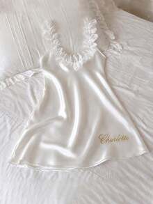 Custom Personalized Satin Bridal Robe,Custom Bridal Robe,Wedding Party Robes, Matching Bridesmaid Robes Silky Loungewear For Bridal Party Gift - Multicolor - View 9