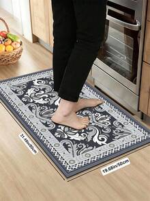 1/2pcs Autumn Vintage Diatomaceous Earth Mat, Retro Bohemian Floral Pattern Style, Super Absorbent, Non-Slip, Perfect For Bathroom, Kitchen And Dining Room, Quick Drying, Perfect Gift For Home Decor And Bathroom Mat, Holiday Gift! - Multicolor - View 13