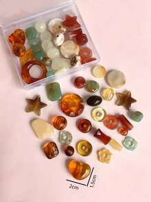 30g/Pack Assorted Amber Bohemian Fresh Style Mixed Loose Beads For DIY Handmade Jewelry Making Bracelets Necklaces Beaded Accessories - Multicolor - View 6