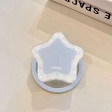 1pc Creative Star Mirror Epoxy Air Cushion Phone Stand, Strong Suction Desktop Slouchy Bracket - Multicolor - View 10