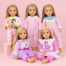 ملابس وإكسسوارات دمية طفل حديث الولادة من American Doll، مجموعة ملابس رومبر لطيفة مناسبة للدمى بحجم 16-18 بوصة، ديكور منزلي وهدية عيد ميلاد - متعدد الألوان - مشاهدة 3