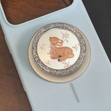 Cute Bear Round Phone Stand, Soft Airbag Holder With Heart Mirror, Multi Color - Multicolor - View 11